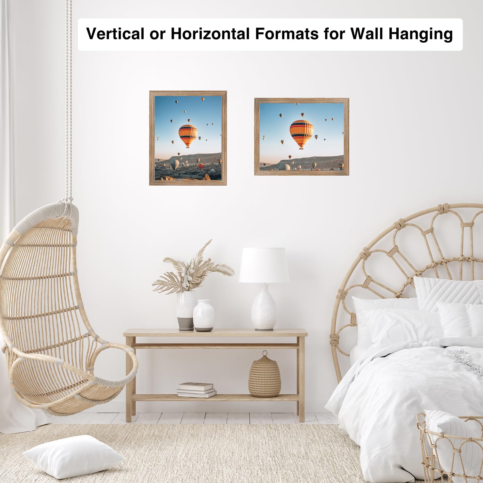 8.5x12 Picture Frame Rustic Brown for Wall Hanging or Tabletop, Wall Mounting Horizontally or Vertically, 8.5 x 12 Wall Gallery